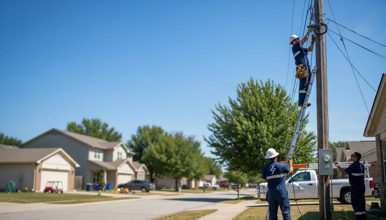 Residential electrician providing installation services in East Lynne, MO